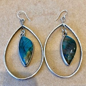Sterling Silver Labradorite Earrings